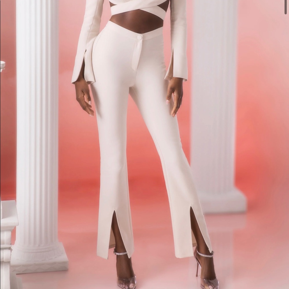 Flare Trousers in cream